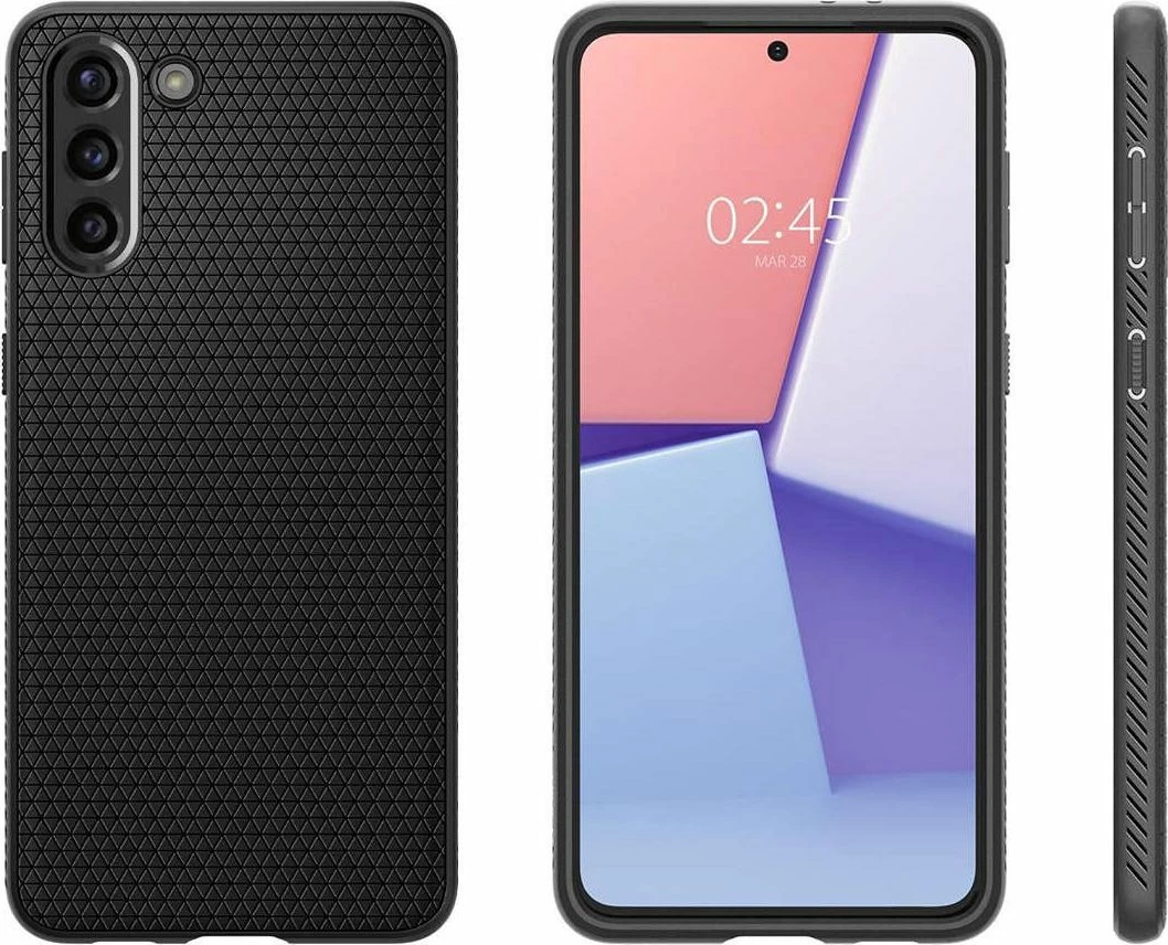 Mbështjellës Spigen Liquid Air për Samsung Galaxy S21, i zi mat