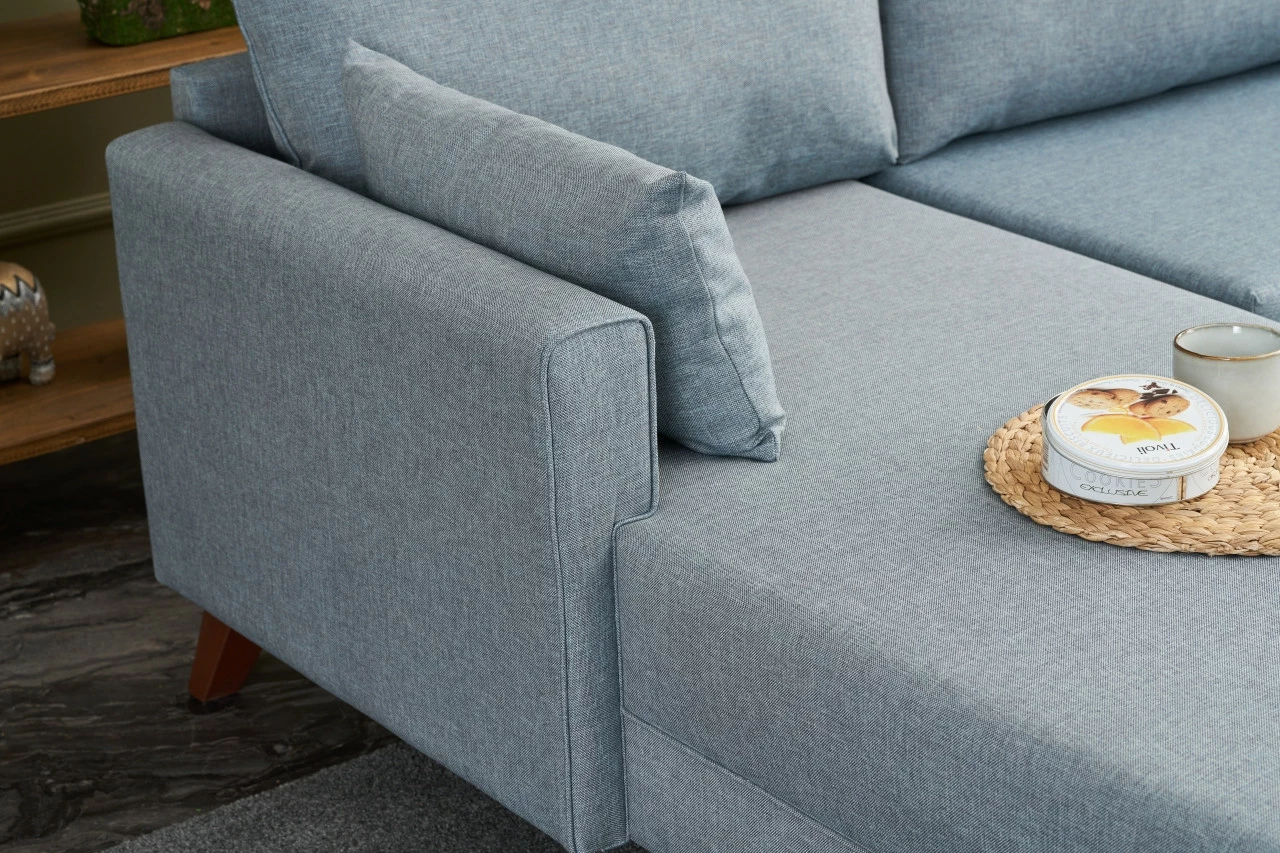 Këndore Bella Soft, ngjyrë kaltër, Atelier del Sofa, majtas