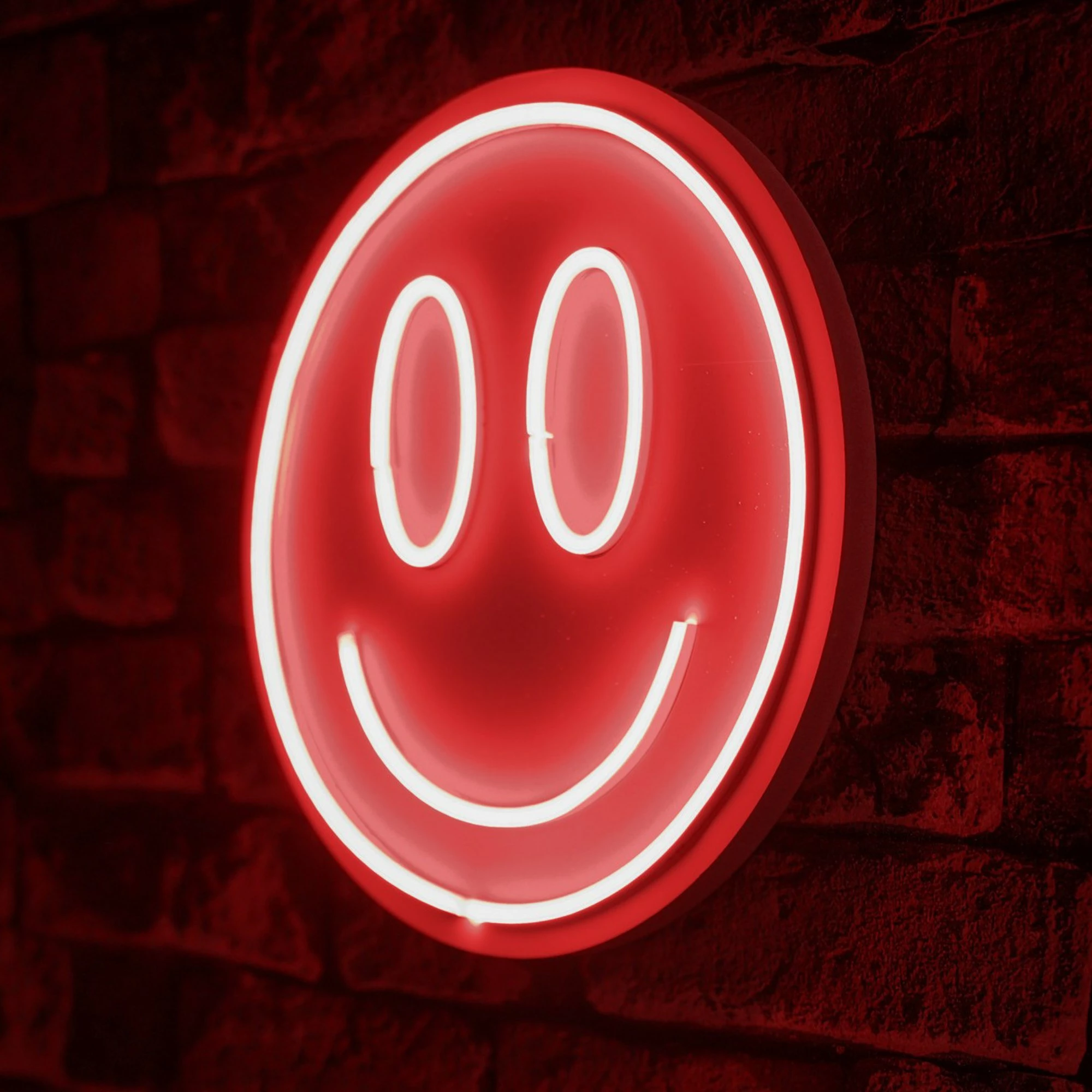 Dritë dekorative LED plastike, Smiley, e kuqe
