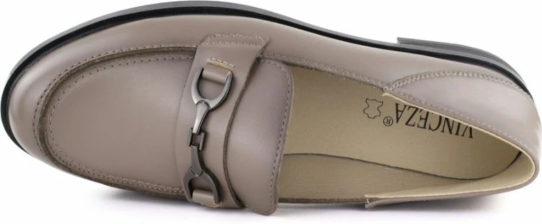 Mokasina lëkure për femra Vinceza 18117, bezhë