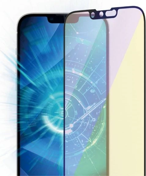 Xham mbrojtës PanzerGlass Ultra-Wide Fit me filtër dritë blu dhe aplikator EasyAligner për iPhone 14 Plus / 13 Pro Max
