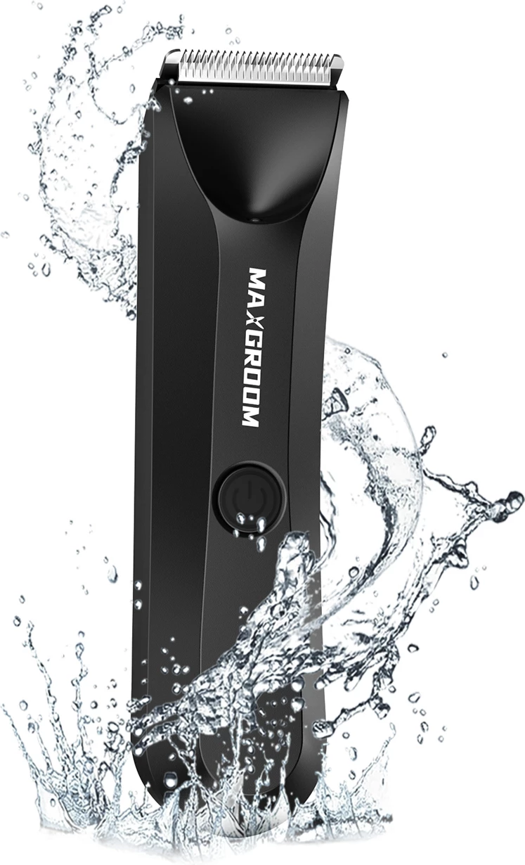Makinë rroje MAXGROOM RFCD-9087, LED, IPX7, USB-C, 600mAh, set me krehra 3mm/5mm + çantë, e zezë