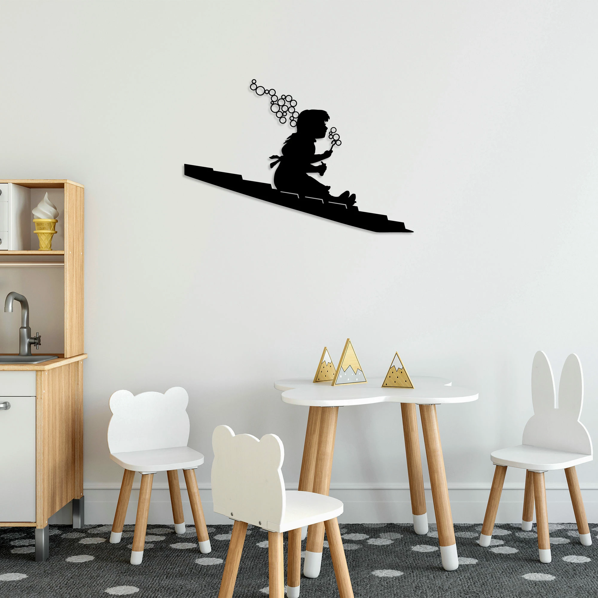 Aksesor dekorativ metalik për mur, Wallity, Banksy - 3