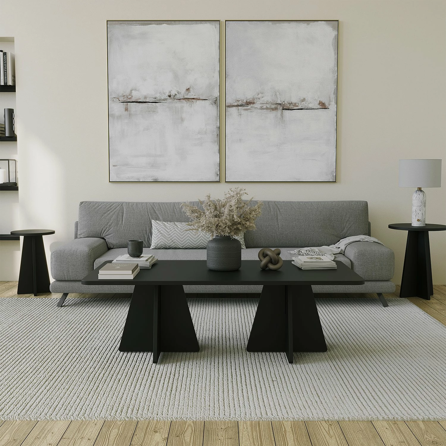 Tavolinë kafeje Skye Decor, ngjyrë kërpudhe - e zezë
