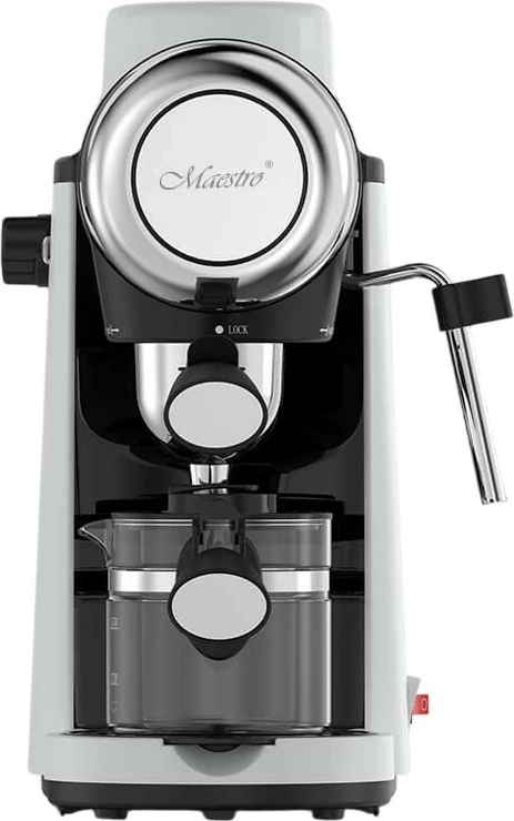 Aparat kafeje me presion Feel-Maestro MR-410, 800W, 3.5 bar, 240 ml, me spumatore qumështi, bardh e zi