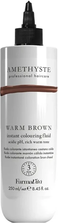 Fluid koloryzues për flokë Farmavita Amethyste Instant Colouring Fluid për femra Warm Brown 250ml