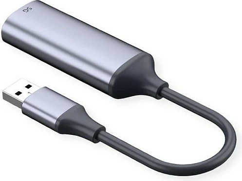 Adapter rrjeti VALUE USB 3.2 Gen 1 Type-A në Ethernet 5GbE, RJ-45, zi/argjend
