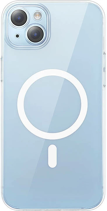 Mbështjellës Baseus Crystal Series me magnet për iPhone 14 Plus + xham i temperuar, transparent