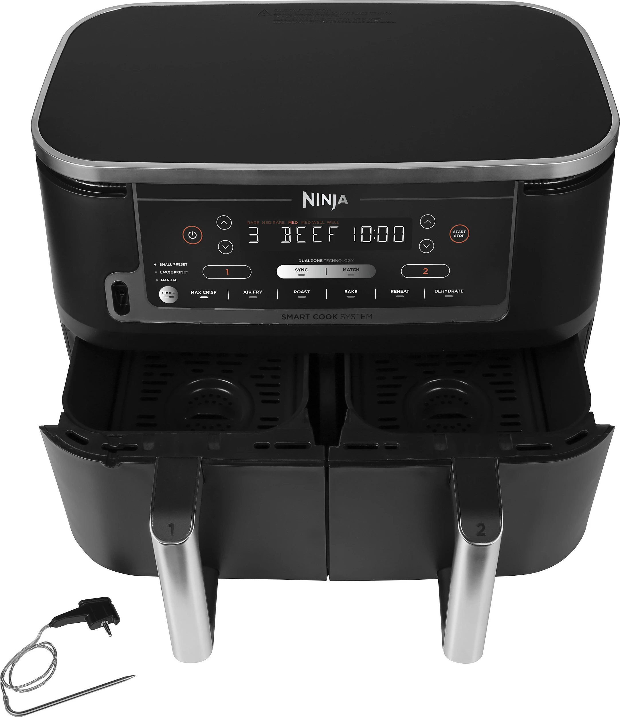 Furrë me ajër të nxehtë Ninja AF451EU, 9.5L, Touch, LED, e zezë