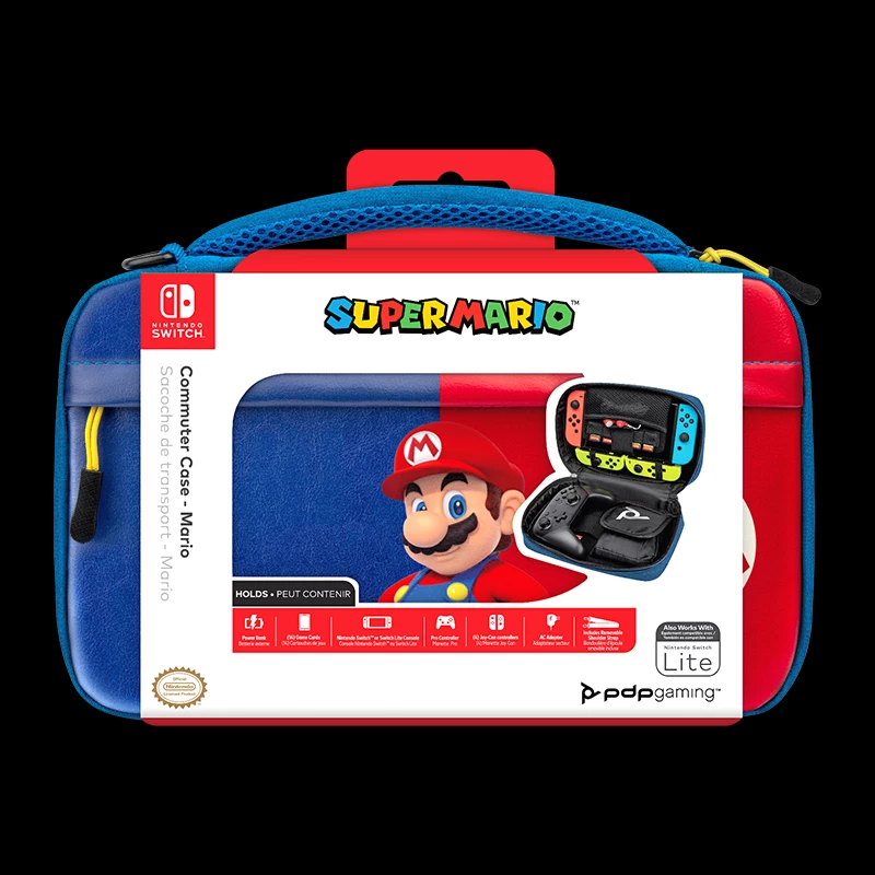 Kasë transportuese PDP Mario për Nintendo Switch/Switch Lite/Switch OLED, kuqe/blu