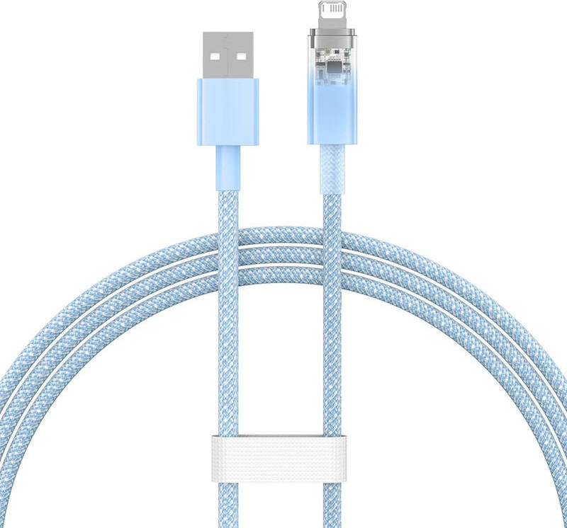 Kabllo karikimi i shpejtë Baseus Explorer, USB në Lightning, 1m, Blu