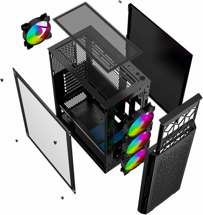 Kuti kompjuteri Gembird Fornax 400X midi-tower, e zezë