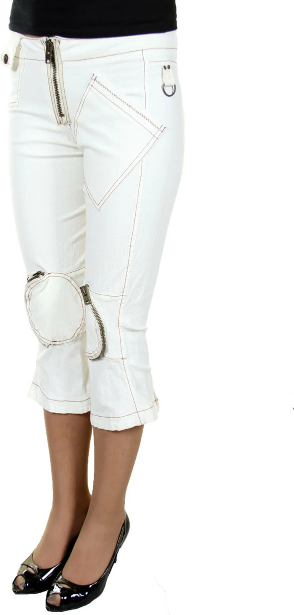 Pantallona fish KING'S JEANS për femra, të bardha