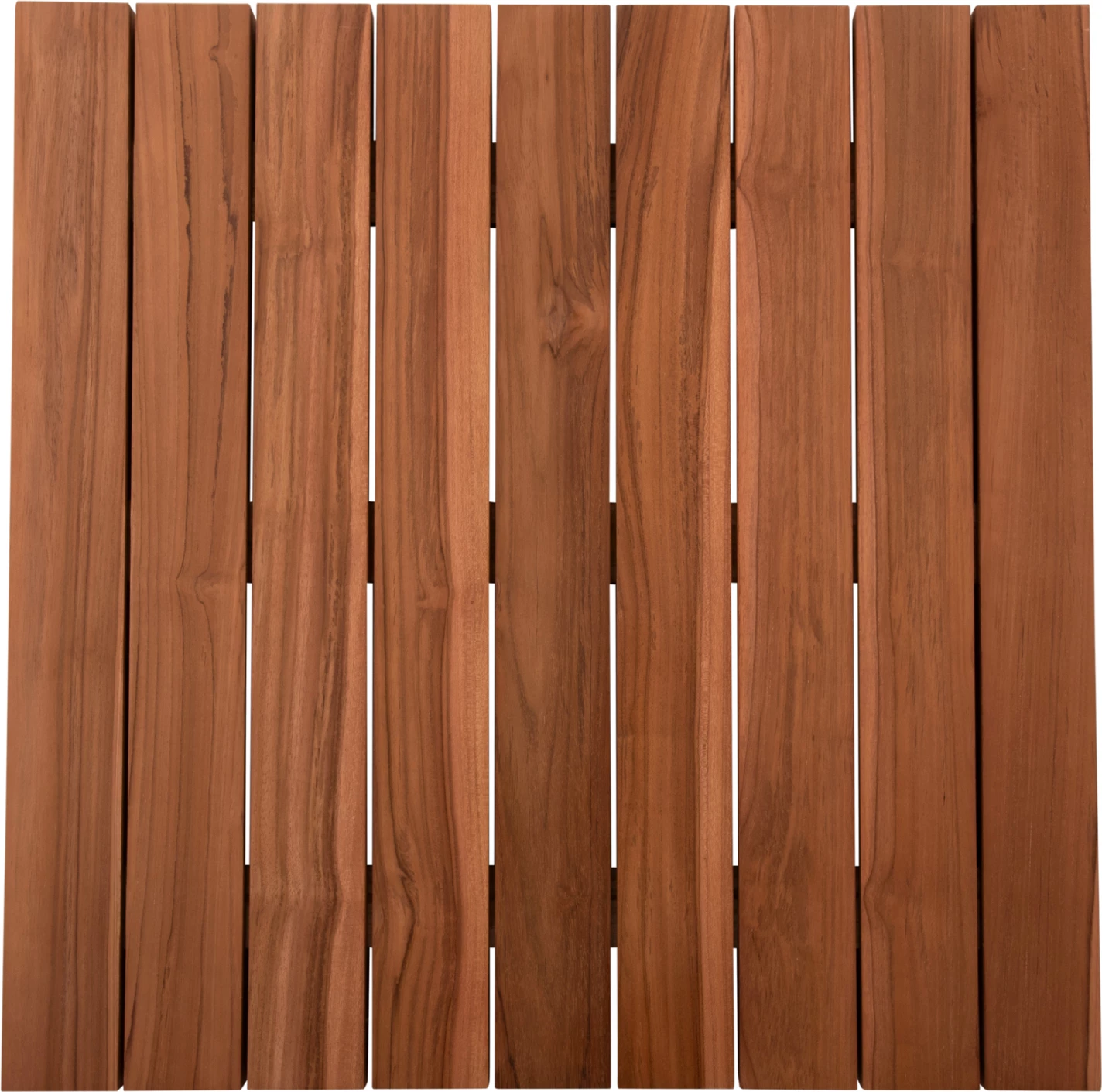 Sipërfaqe tavoline katrore, dru TEAK, ngjyrë natyrale, 80x80x4 cm