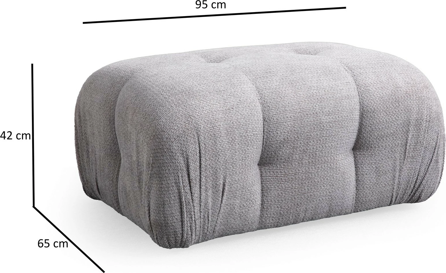 Kënd-sofë Atelier del Sofa, Petite 3, ngjyrë gri e çelët