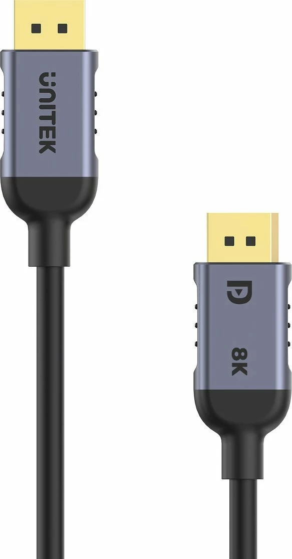 Kabllo DisplayPort Unitek C1628GY01-2M 2m DP 1.4 8K@60Hz/4K@240Hz, zezë