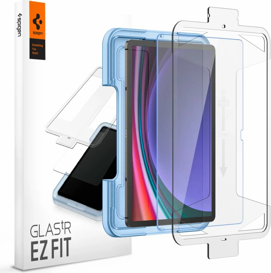 Xham i temperuar mbrojtës, Spigen Glas.tR EZ Fit, për Samsung Galaxy Tab S9 11'' X710/X716B, 0.2 mm 9H, kornizë montimi