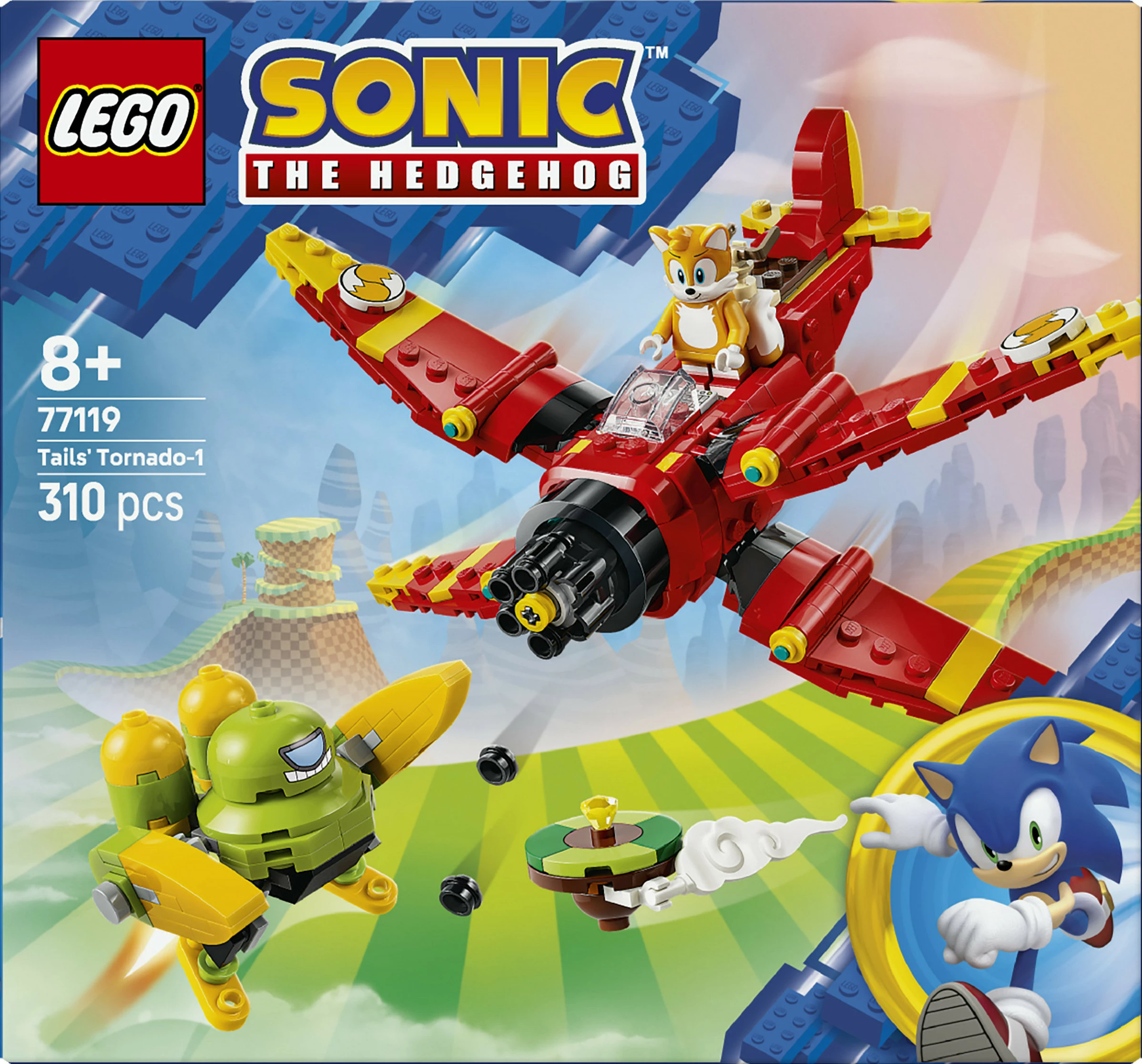 Set ndërtimi LEGO Sonic The Hedgehog 77119 Tails' Tornado-1, 310 copë, multicolor