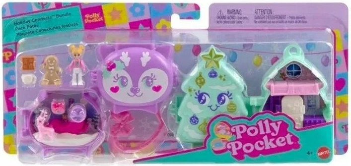Set lodrash Mattel Polly Pocket Christmas Compact JGM53, 2-Pack