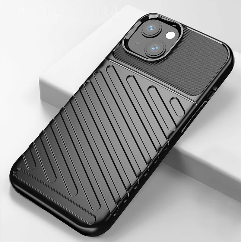 Mbështjellës Hurtel Thunder Case për iPhone 13 mini, TPU, i zi