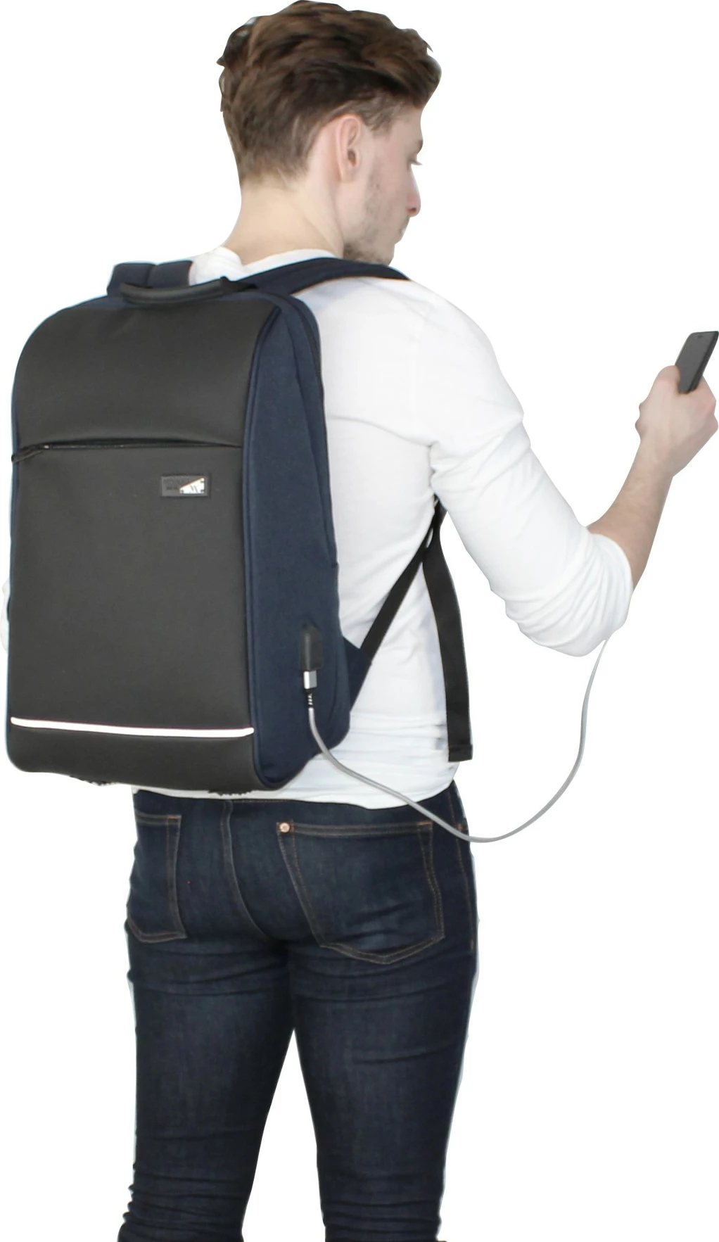 Çantë shpine për laptop, ngjyrë kaltër e errët, Zoozie Bags, 2133