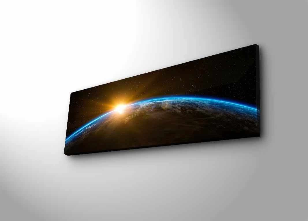 Pikturë dekorative në kanavacë me drita LED, Wallity, 3090NASA-018, shumëngjyrëshe, 30x90cm