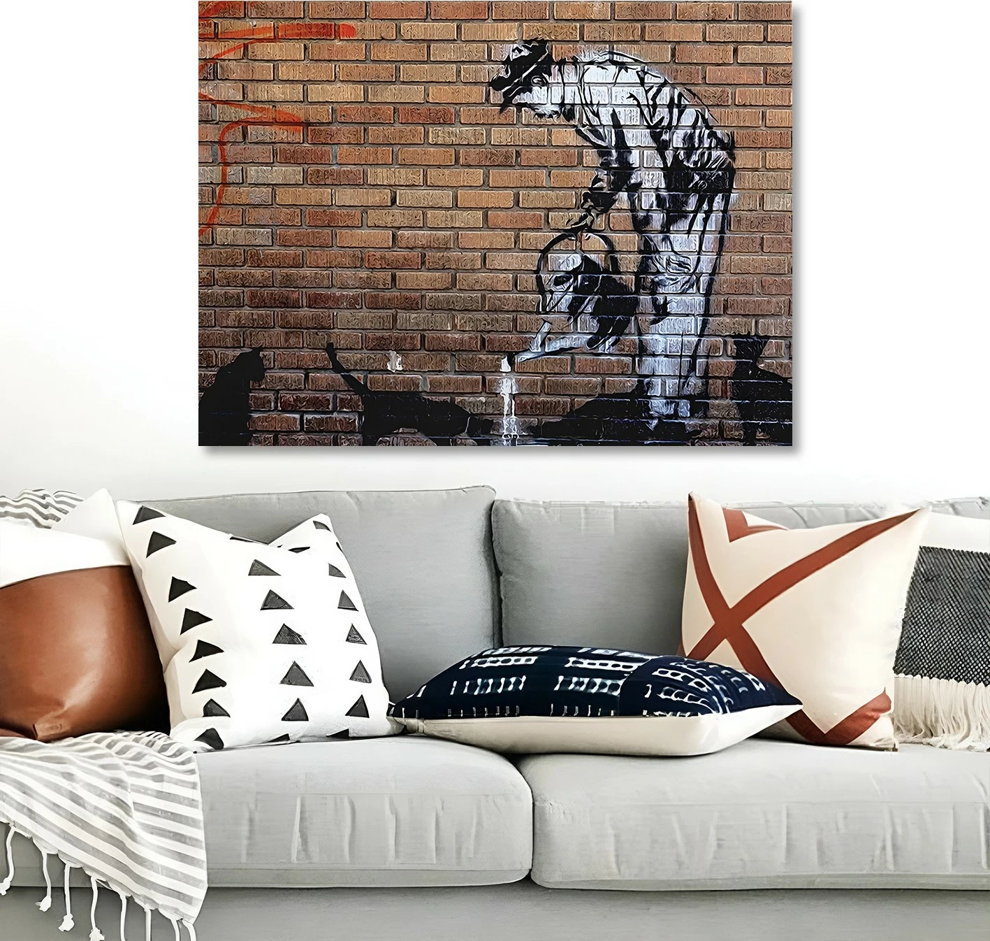 Pikturë dekorative në kanavacë, Banksy, shumëngjyrëshe, Wallity, KNV4565_70100, 70x100cm
