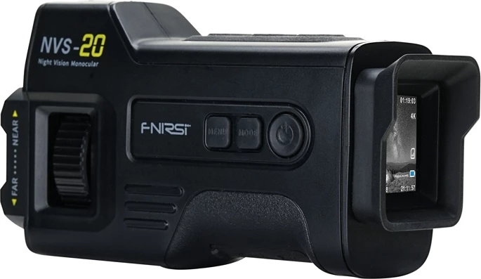 monokular vizion nate dixhital, FNIRSI, NVS-20, regjistrim 4K, foto 36MP, zmadhim 6x, IR 850 nm, ekran 1.54", memorie 32GB, me bateri 18650