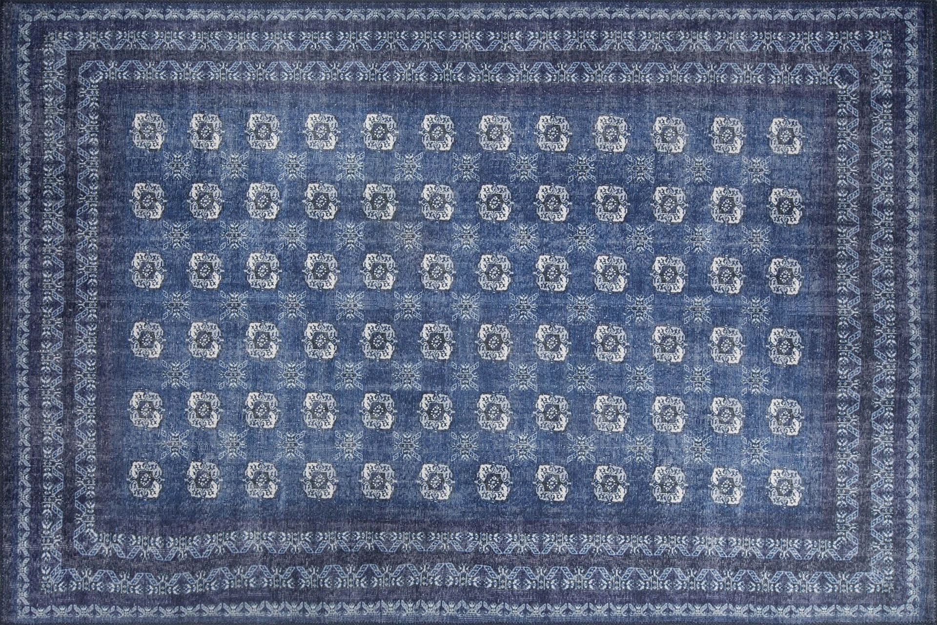 Qilim (230 x 330) Conceptum Hypnose, Blues Chenille - e kaltër e errët AL 277