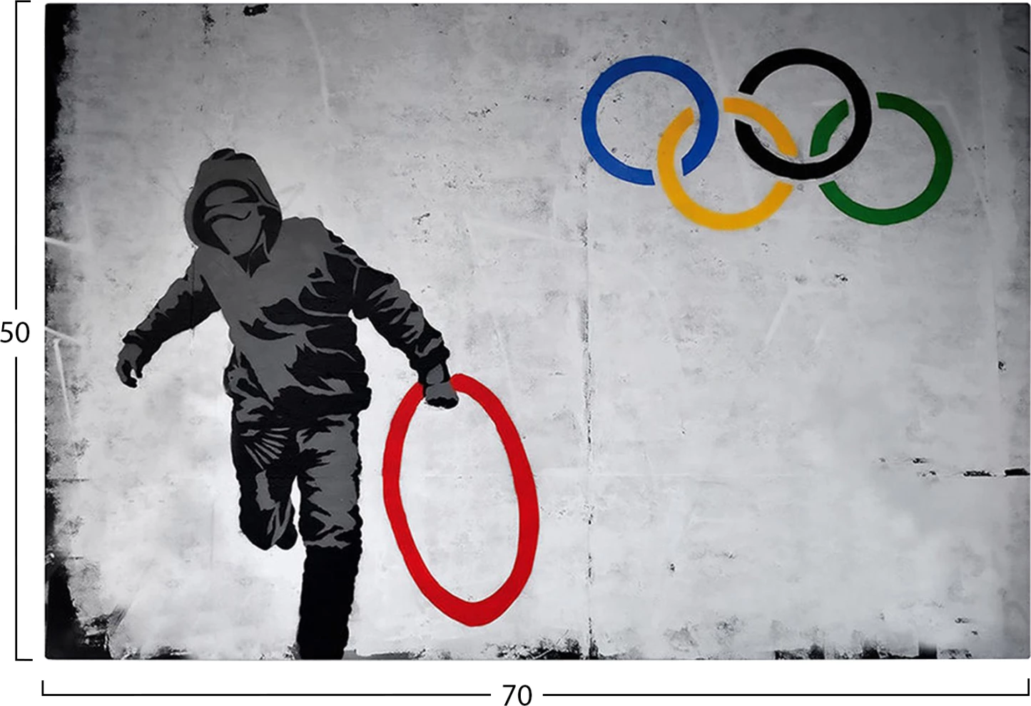 Pikturë muri GOBI, kanavacë e printuar, 70x3x50cm