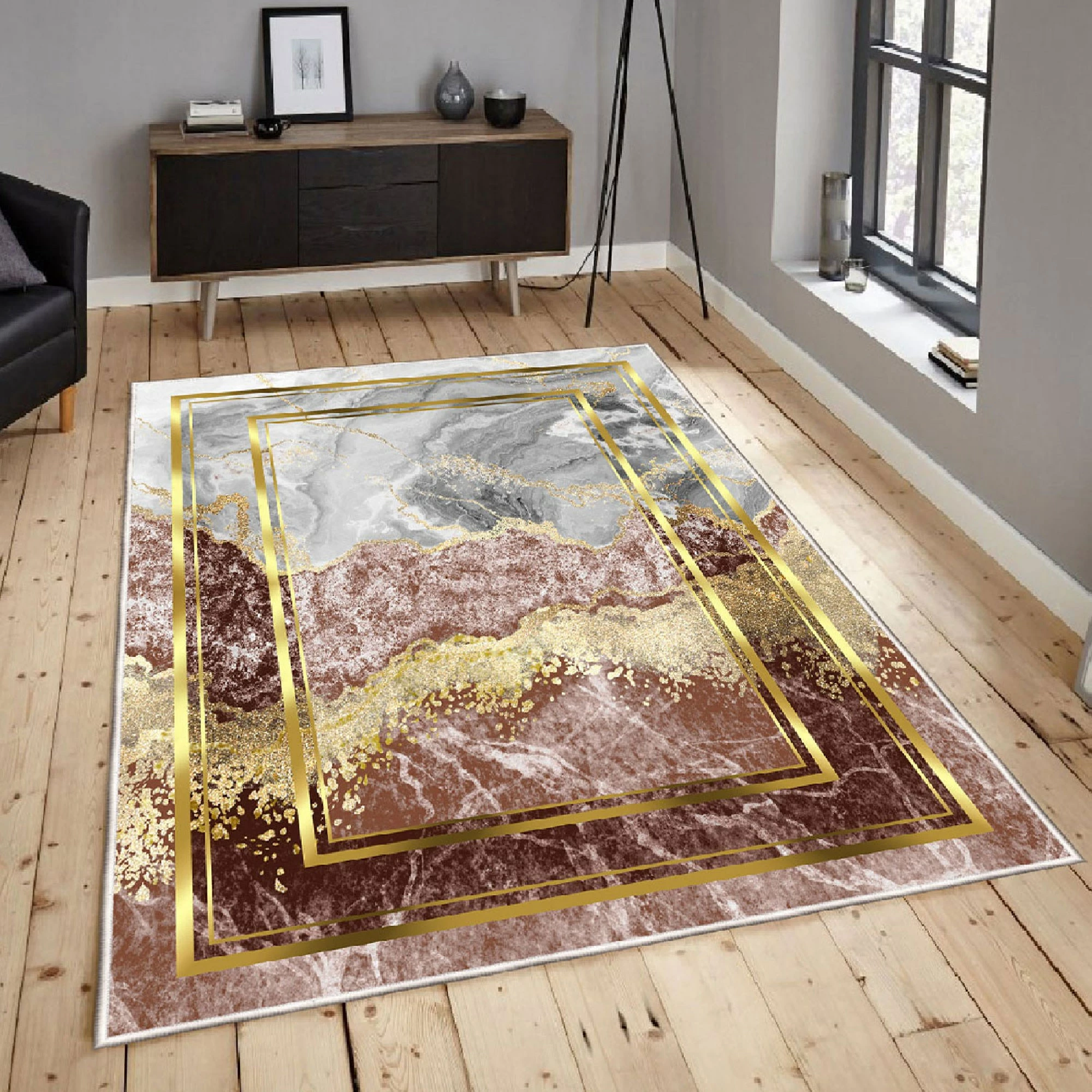 Qilim velvet, shumëngjyrësh, 140x220cm, Els2409