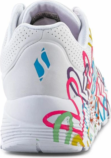 Atlete për fëmijë Skechers, të bardha dhe me ngjyra [Madhësia: 28]