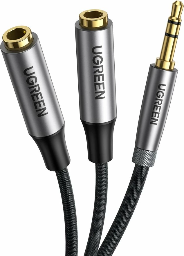 Kabllo ndarëse audio Ugreen AV191, 3.5mm mini jack, 20cm, e zezë