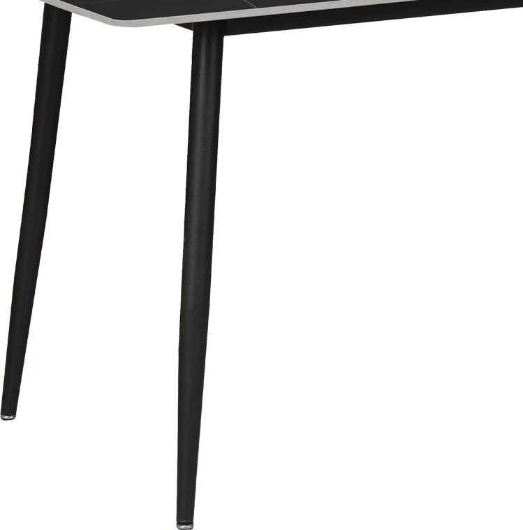 Tavolinë me karrige Gustas-Bella set prej 5 copash, ngjyrë antracit me mermer të zi sinteruar 140x80x75cm