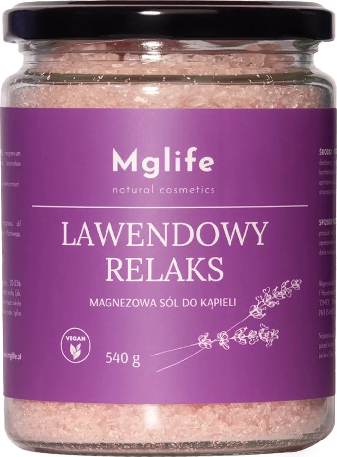 Kripë për banjo Mglife Lavender Relax Magnesium 540g