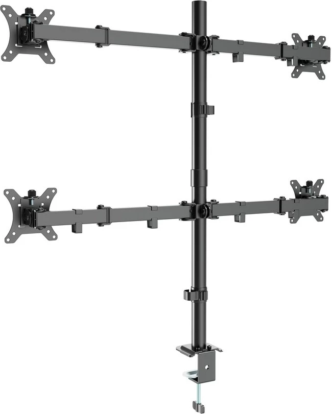 Krah montimi për tavolinë GEMBIRD MA-D4-01 për 4 monitorë, 13-32 inç, i zi
