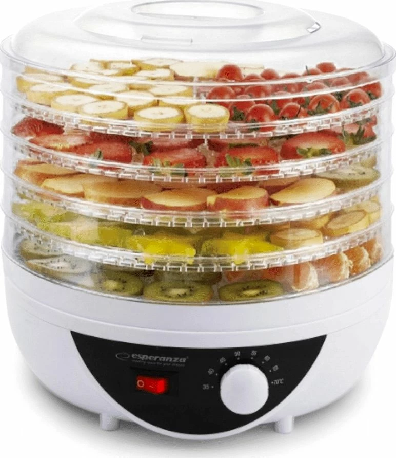 Tharëse për fruta, perime dhe kërpudha Esperanza Chanterelles EKD002 250W 5 sita, e bardhë