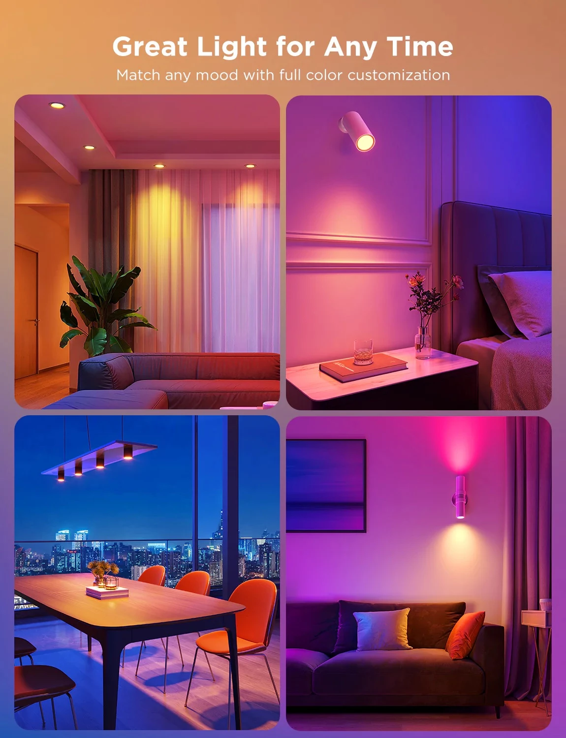Llambë LED smart Govee B600D GU10 RGBWW 400 lm (2 copë)