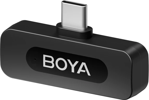 Mikrofon pa tela BOYA BY-V10 V2.0 2.4GHz USB-C, set me transmetues dhe marrës, i zi