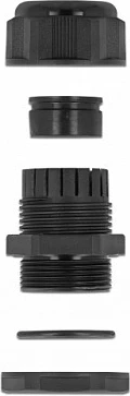 Glandë kablli DeLOCK PG21, IP68, 3 hyrje, për kabllo 6 mm, 2 copë, e zezë