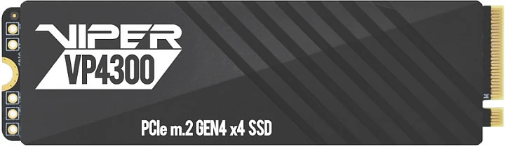 SSD i brendshëm Patriot Viper VP4300, M.2 NVMe PCIe 4.0, 2TB, 7400/6800 MB/s, e zezë