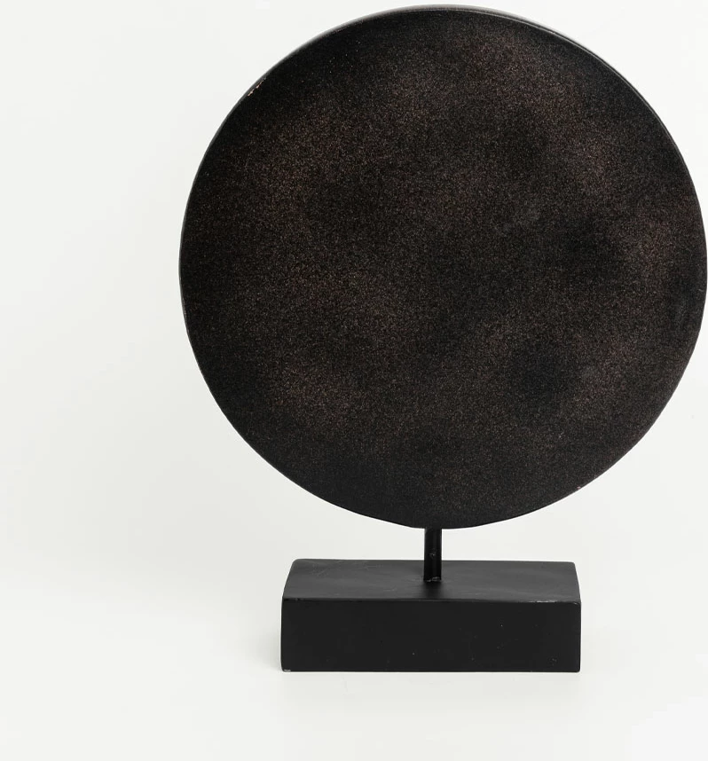 Dekor Totem Rander, polirezine, zi-bardhë, 25x7x30cm