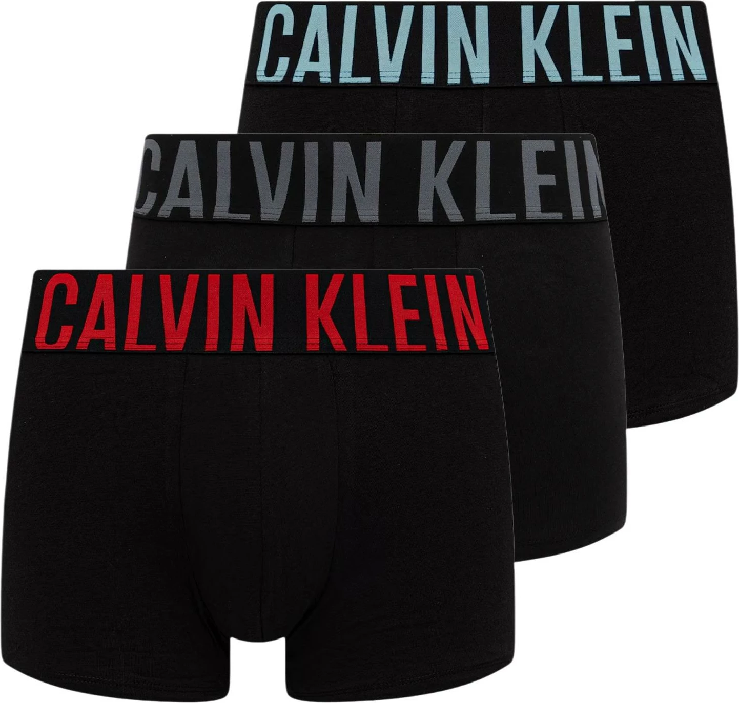 Të brendshme për meshkuj Calvin Klein Underwear Trunk 3pk 000NB3775A, të zeza/blu