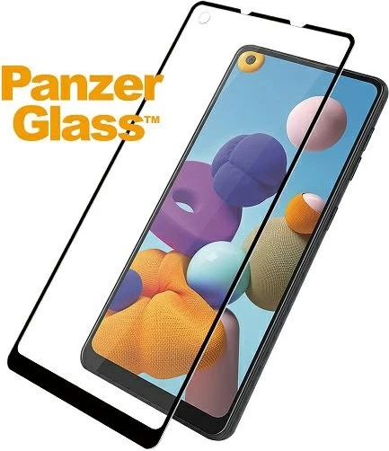 Xham i temperuar PanzerGlass për Samsung Galaxy A21, kornizë e zezë
