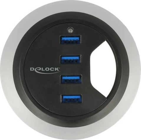 USB hub DeLOCK 62868, 4 porta, USB 3.2 Gen 1, 0.95m, e zezë