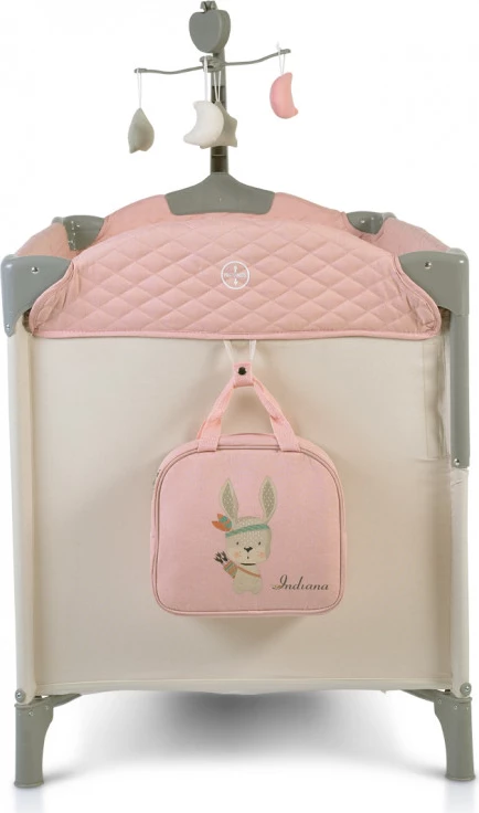 Shtrat portativ Cangaroo Indiana,  rozë
