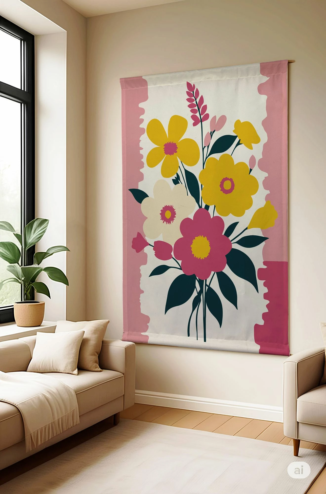 Pikturë dekorative poliestër, Wallity Polybaby 6, 145x200