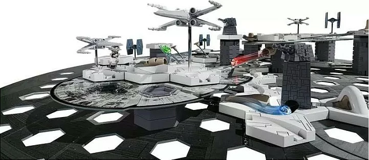 Lojë pistë me toptha Ravensburger GraviTrax Action-Set Death Star, 201 copë, multikolor