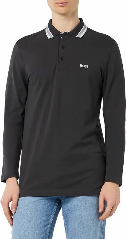 Maicë me mëngë të gjata Boss për meshkuj, gri