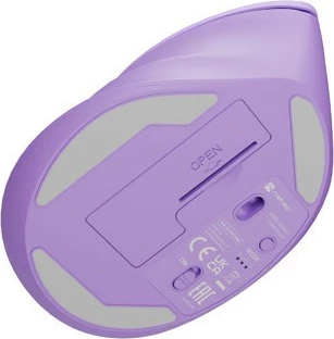 Maus vertikal pa kabllo Natec Crake 2, 6 butona, Bluetooth/2.4GHz, lavender
